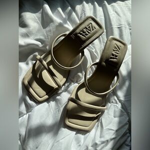 Beige Zara heels